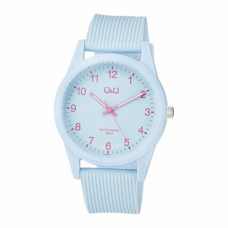 青色 プラスチック製 アナログ時計 シチズン CITIZEN Q&Q