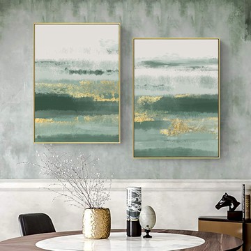 山海　色彩系列　裝飾掛畫　台灣製造 - B款－金框-40*60cm