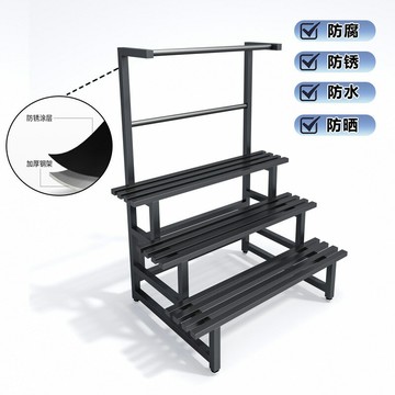 免運附發票  陽臺花架子鐵藝金屬落地式多層儲物客廳置物戶外裝飾花盆架
