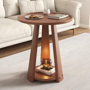 【匠俱】沙發邊几40*40*60cm(實木邊桌 小圓桌 簡約客廳陽臺邊櫃 茶桌 床頭桌子 茶几)
