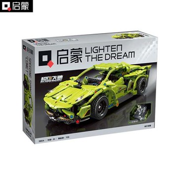 啟蒙積木積速飛馳跑車模型小顆粒拼插91004鋒芒彗星益智男孩玩具
