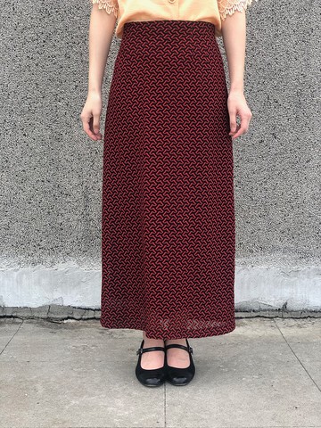 紅色迷宮長裙