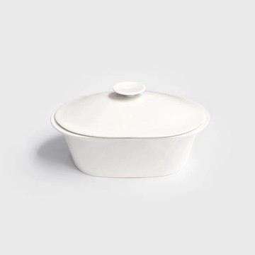 【303select】大慶 日本 UTSUWA美 橢圓深型瓷鍋(白/象牙白)