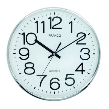 FRANCO 璀璨亮白靜音掛鐘 TW-9666