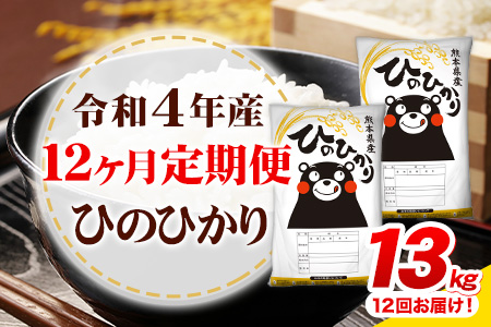 新米 令和5年産 ひのひかり  白米 《お申込み月の翌月から出荷開始》 10kg (5kg×2袋) 計12回お届け 熊本県産 単一原料米 ひの 熊本県 御船町