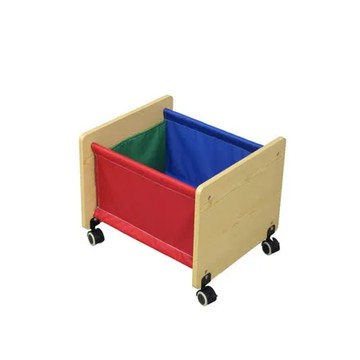 【孩子國】移動式木質收納籃