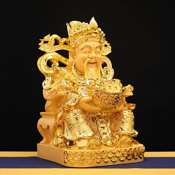 神佛像文神像招客件沙金色客供奉家用店品