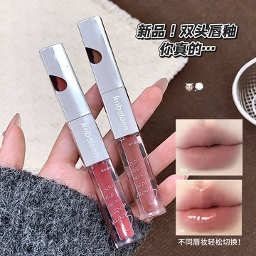 雙頭脣釉 持妝顯色 鏡面水光嘟嘟脣 僞素顏顯白口紅 啞光霧面口紅 輕薄不拔幹 不易沾杯 學生滋潤口紅 平價小衆脣釉