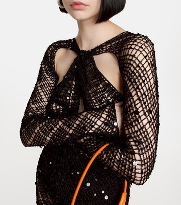 Coperni Sequin-embellished crochet maxi dress