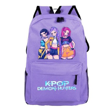 【臺灣-出貨】Kpop獵魔女團韓版書包學院風大容量初中高中學生潮流雙肩背包 U9X1