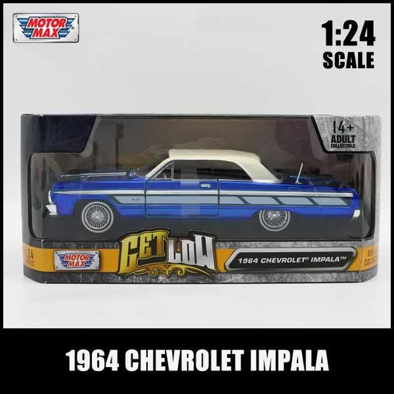 1/24 箱入り ミニカー 1964 CHEVROLET IMPALA GET LOW キャンディー