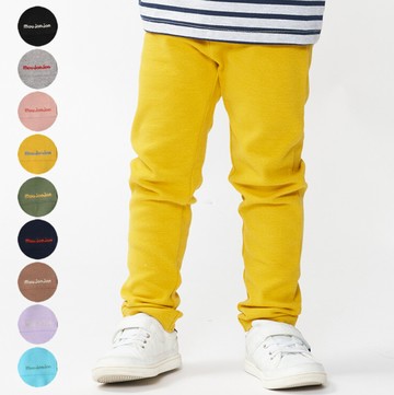 MJJ秋冬純色長褲-黃色