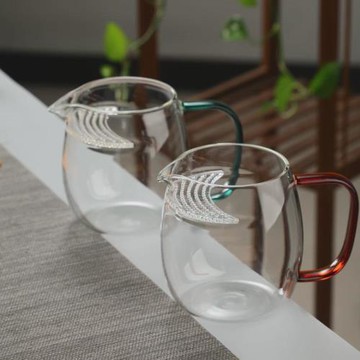 月牙公道杯分茶器茶海加厚玻璃泡茶器帶過濾茶壺大號簡約創意茶具