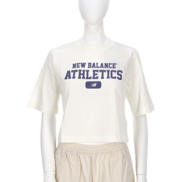 New Balance NB 女款 米白色 美版 撞色 寬鬆 棉質 短版 運動 休閒 短袖 WT51530SST