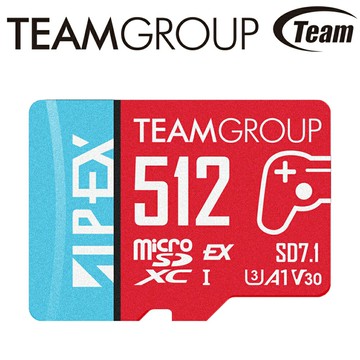 Team 十銓 512G APEX SD7.1 microSD Express microSDXC TF U3 A2 V30 記憶卡