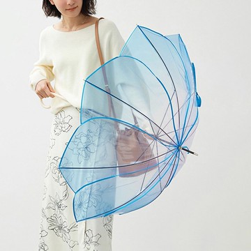 日本霜山 花瓣造型8骨防風雨傘-多色可選