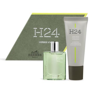 HERMES 愛馬仕 H24 Herbes Vives 綠動淡香精禮盒[淡香精5ml+保濕面霜20ml]EDP-國際航空版