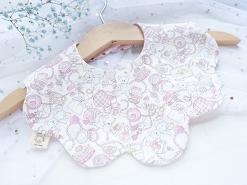 嬰兒波浪形 圍兜口水巾口水肩 - 美麗小熊