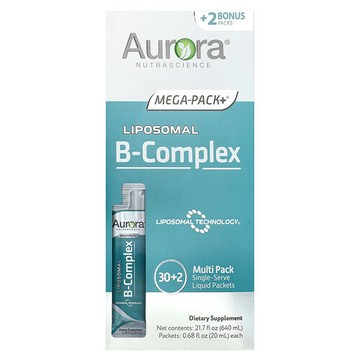 Aurora Nutrascience, 脂質體 B 族複合物，32 包，每包 0.68 液量盎司（20 毫升）