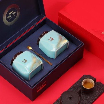 促銷活動~茶葉罐陶瓷密封罐高端祁門紅茶古樹正山小種中式精致半斤包裝禮盒 雙11全館免運