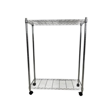Top queen 【Top queen】35 x 90 x 125 cm 二層附輪鐵力士鍍鉻萬用收納架