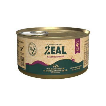 Zeal 【24入組】-170G 野牧無穀94%鮮肉主食貓罐頭 -放牧鹿 (ZE-CAN-C14)