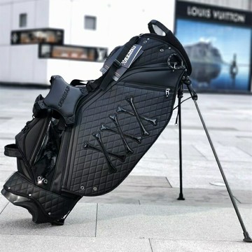 『百貨屋二號』boyea高爾夫球包骷髏支架包裝備包防水超纖皮革球桿包雙球帽設計