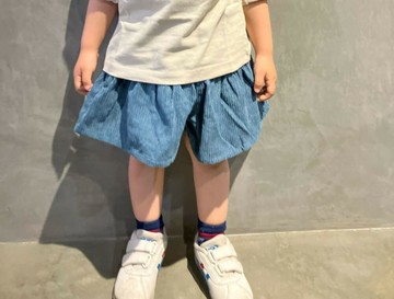 藍色燈絨褲裙90~110