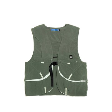 蟲殼工裝背心-灰綠