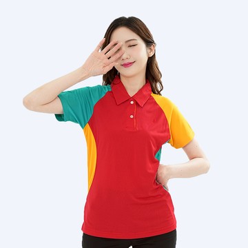 遊遍天下 MIT台灣製女款撞色時尚吸濕排汗POLO衫S118紅色