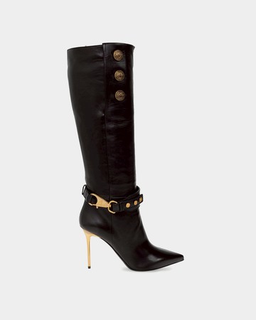 BALMAIN ROBIN 小羊皮細跟長靴 - 36.5