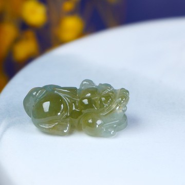 【招財神獸】冰雙彩翡翠招財貔貅 | 天然A貨翡翠 | 送禮