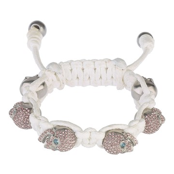 BOMBERG 炸彈錶 白水鑽藍眼銀骷髏白色手環-S (JW-WHT-SS.S8.3)