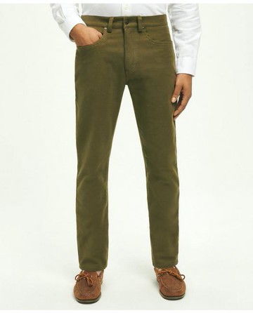 Brooks Brothers Men's Cotton Moleskin Pants | Olive | Size 28 32
