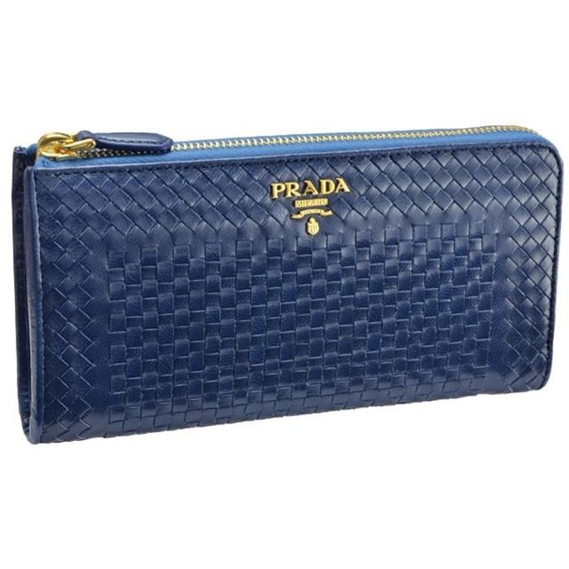 プラダ PRADA 財布 長財布 L字ファスナー イントレチャート 1M1183 ...