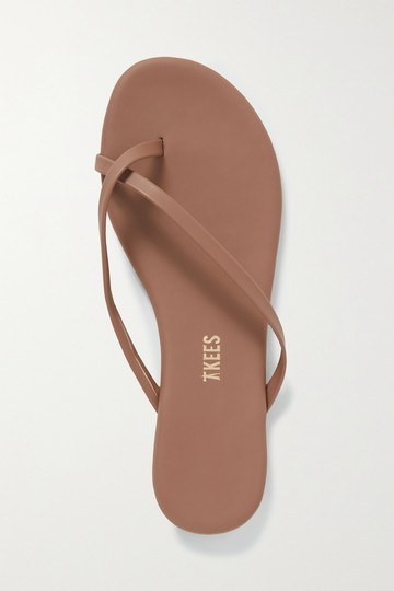 TKEES - Riley Matte Vegan Leather Flip Flops - Tan - US11