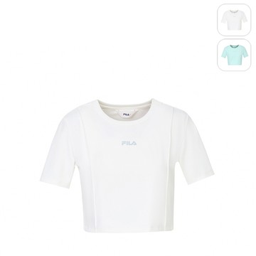 【FILA】女性 短袖兩件式圓領T恤-白色 5TEZ-5315-WT