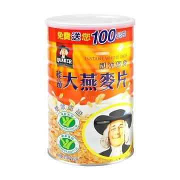 QUAKER 桂格 即沖即食 大燕麥片X1罐(700g+100g/罐)