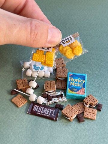 帶糖果的微型套裝，用於玩具屋和玩偶遊戲，尺寸 1:12