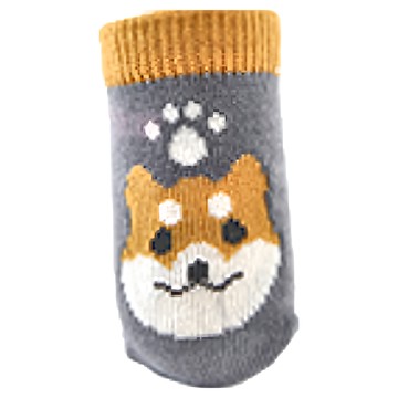 Mega 日式可愛印花桌椅腳套 8入 聚酯纖維  柴犬 灰色 + 棕色 + 白色  8.5 x 5.5cm  1組