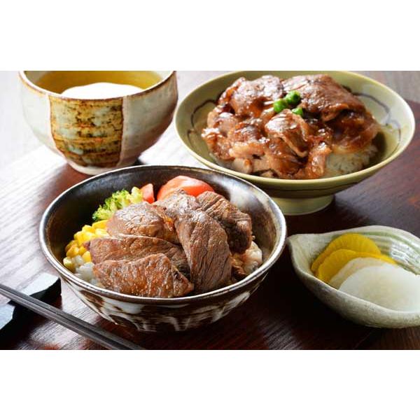 北海道産牛ステーキ丼＆豚丼 札幌バルナバフーズ 北海道 産地直送 七五三 内祝い