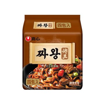 韓國 農心~炸醬王麵134g*4包(整袋裝)  炸王醡醬麵