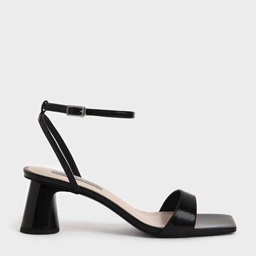 一字帶圓柱跟涼鞋