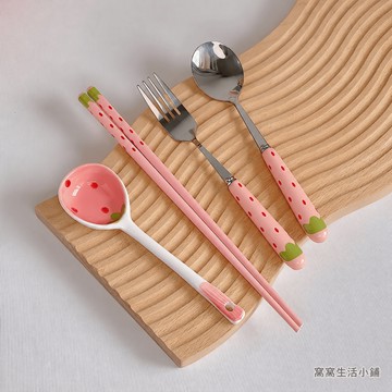 304不鏽鋼餐具組 ins可愛 筷子湯匙組 隨身便攜環保餐具 學生/上班族 外帶餐具套裝 湯勺筷子組 餐具三件套