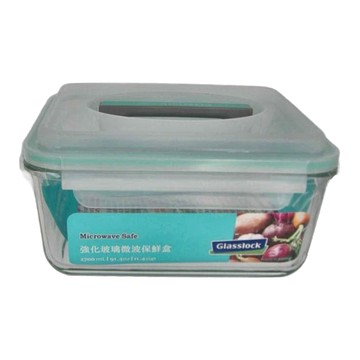 Glasslock 格拉氏洛克 長方型強化玻璃保鮮盒附提把 MHRB270 RP603  2.7L  1個