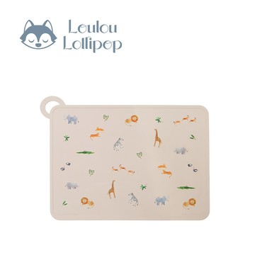 Loulou Lollipop - 可掛式矽膠餐墊-動物叢林