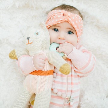 美國 Blabla Kids|純棉針織娃娃(大隻)-克萊特小貓