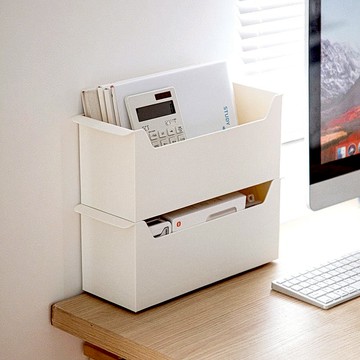 可層疊櫥櫃抽屜用提把式收納籃(附滑輪)-3入 單一規格