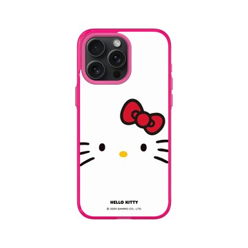 iPhone 15 Pro Max Clear 粉漾桃 - 三麗鷗-Hello Kitty - 大臉Hello Kitty