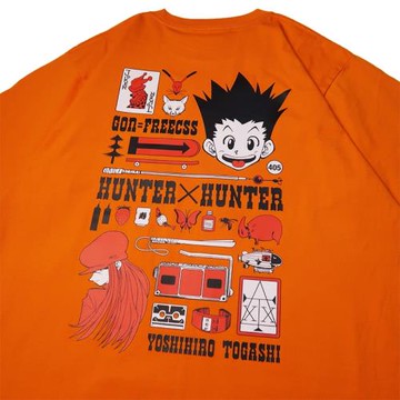 青春復古新款全職獵人合集動漫250g重磅純棉日系T恤男女大碼短袖